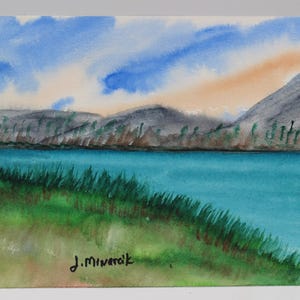 Original Watercolor Painting, Landscape Watercolor Painting, 5&quot; X 7&quot;