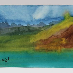 Original Watercolor Painting, Landscape Watercolor Painting, 4&quot; X 6&quot;