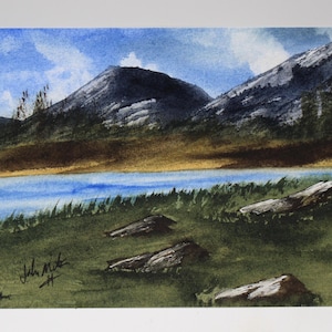 Original Watercolor Painting, Landscape Watercolor Painting, 5&quot; X 7&quot;