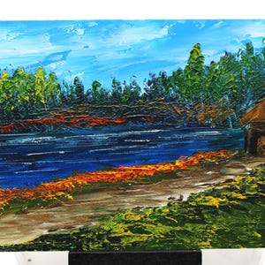 Original 5&quot; X 7&quot; Landscape Oil Painting - Pallet Knife Painting