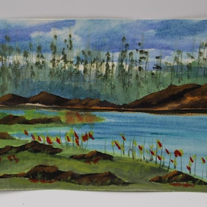 Original Watercolor Painting, Landscape Watercolor Painting, 4&quot; X 6&quot;