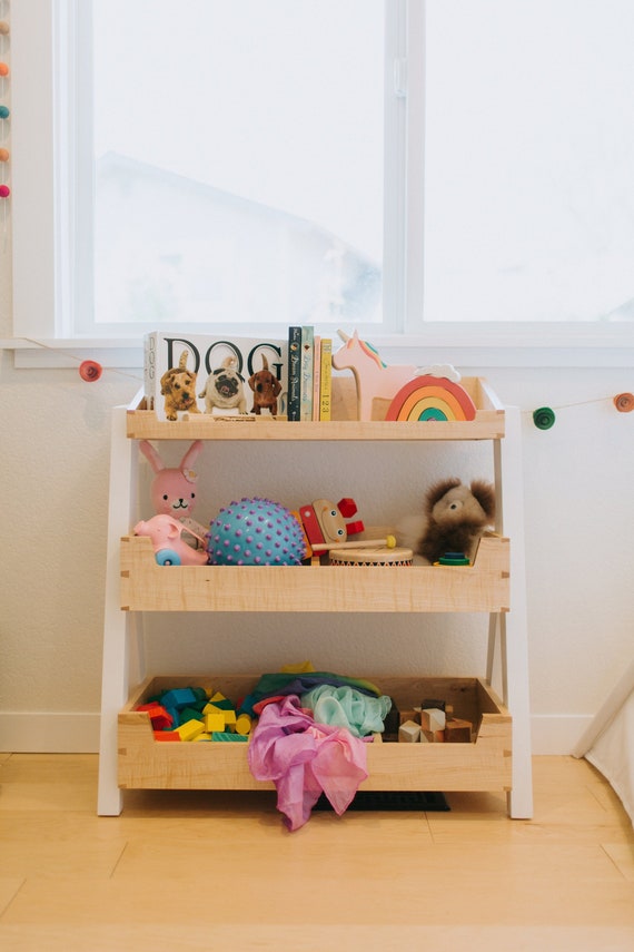 children's toy storage shelf