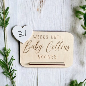 Baby Countdown Board | Personalized Baby Countdown Plaque | Pregnancy Gift | Due Date Countdown | New Baby Gift | Countdown Dry Erase Board