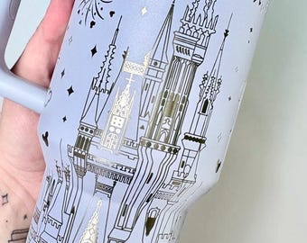 Magic Castle Personalized Name Tumbler | Engraved Tumbler | Engraved Disney Tumbler | Character Tumbler | Mickey Minnie Tumbler 30oz 40oz