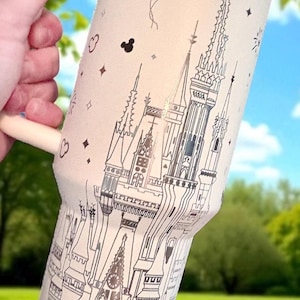 Magic Castle Personalized Name Tumbler | Engraved Tumbler | Engraved Disney Tumbler | Character Tumbler | Mickey Minnie Tumbler 30oz 40oz