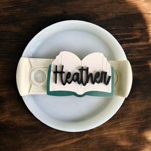 Book Lover Name Stanley Topper | Stanley Name Plate | Stanley 40 oz Topper | Tumbler Topper | Stanley 30 oz Topper