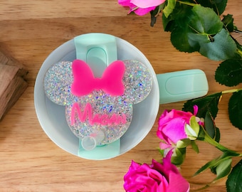Magic Mouse Bow Stanley Topper | Topper Plate | Stanley 40 oz Topper | Tumbler Topper | Stanley 30 oz Topper
