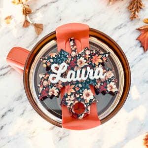 Fall Leaf Stanley Topper | Fall Pumpkin Spice Stanley Topper | Spooky Season Topper Plate | Stanley 40oz Topper |  Halloween Topper