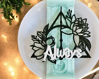 Always Floral Magic Stanley Name Plate Topper | Custom Text Stanley | Topper Plate | Stanley 40 30 oz Topper | Tumbler Topper |