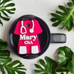 Nurse Scrub Stanley Topper | Custom Text Stanley | Topper Plate | Stanley 40 oz Topper | Tumbler Topper | Stanley 30 oz Topper