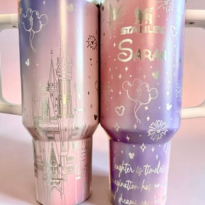 Magic Castle Personalized Name Tumbler | Engraved Tumbler | Engraved Disney Tumbler | Character Tumbler | Mickey Minnie Tumbler 30oz 40oz