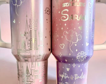 Magic Castle Personalized Name Tumbler | Engraved Tumbler | Engraved Disney Tumbler | Character Tumbler | Mickey Minnie Tumbler 30oz 40oz