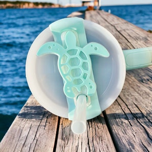 Sea Turtle Stanley Topper | Stanley Name Plate | Stanley 40 oz Topper | Tumbler Topper | Stanley 30 oz Topper | Sea Life Tumbler Decor