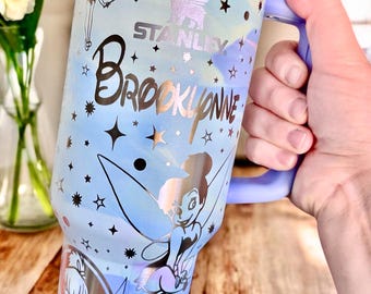 Tinkerbell Personalized Name Engraved Fairy Tumbler | Engraved Stanley | Engraved Disney Tumbler | Fairy Stanley | Stanley 30 40 oz Cup