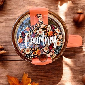 Fall Pumpkin Spice Stanley Topper | Fall Name Stanley Topper | Spooky Topper Plate | Stanley Topper |  Halloween Topper | Hello Pumpkin