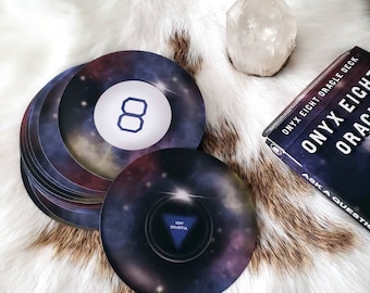 マジック8ボール ラウンドサークル オラクルタロットカードデッキ 占いツール ONYX EIGHT: オラクルデッキ by Autumn Price