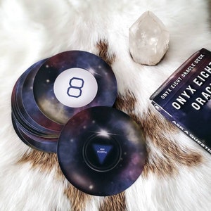 Magie 8 Ball Runder Kreis Orakel Tarot Kartenspiel Wahrsagewerkzeug ONYX ACHT: Orakel Deck von Herbstpreis