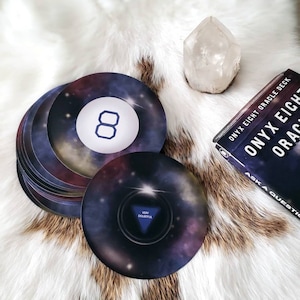Baralho de cartas de tarô Magic 8 Ball Round Circle Oracle, ferramenta de adivinhação ONYX EIGHT: Baralho Oracle