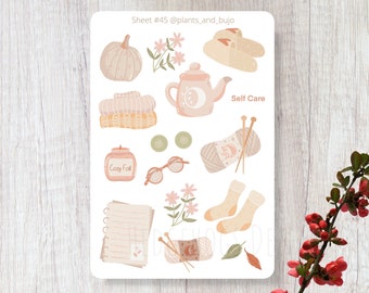 Hygge Stickers, Cottagecore Stickers, Fall Stickers, Autumn Cozy Stickers for Journaling, Planners, Scrapbooking