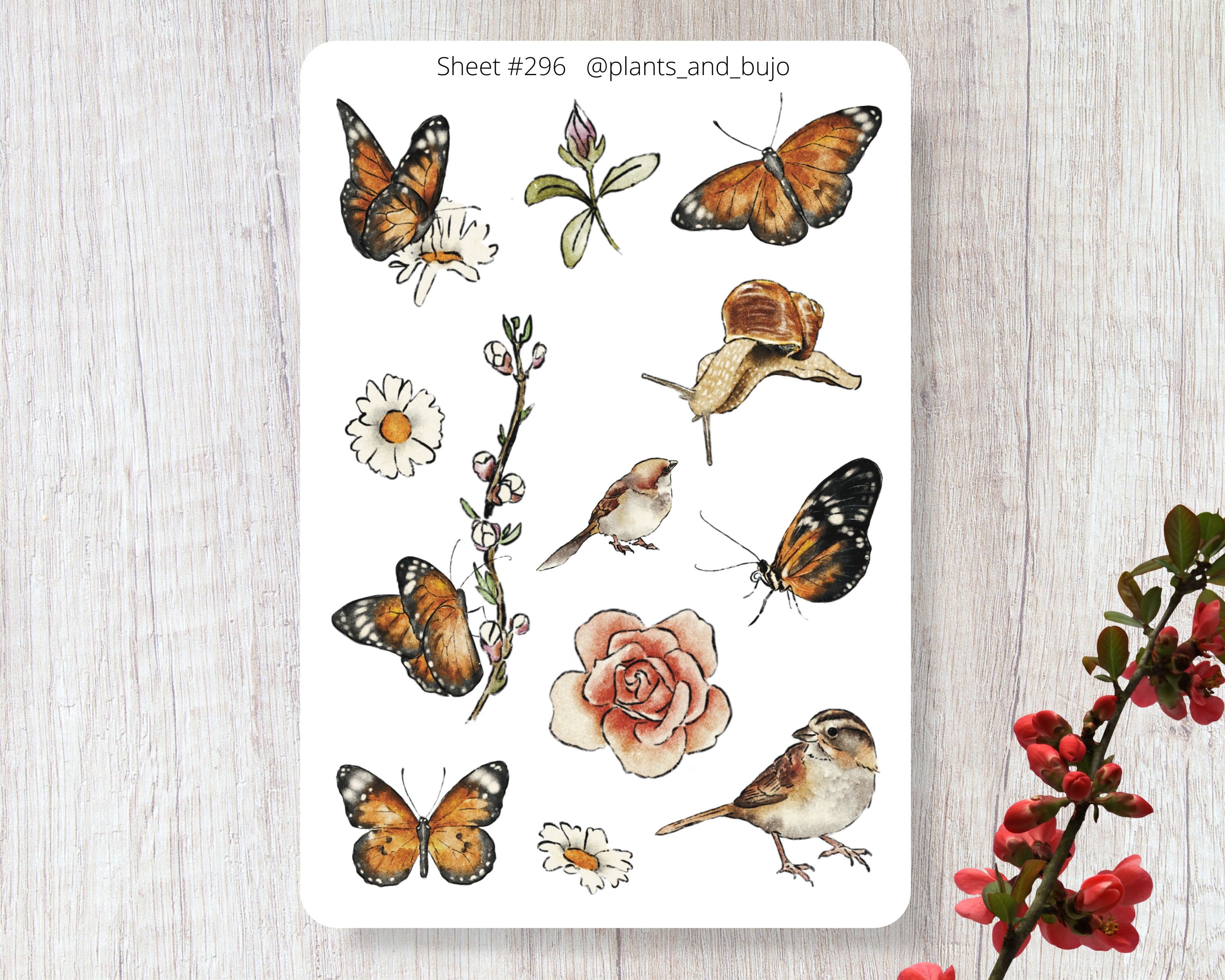 Flower Sticker Sheet, Spring Sticker Sheet, Floral Planner Stickers, Flower  Planner Stickers, Bujo Flowers Sticker Sheet, Flower Decor 