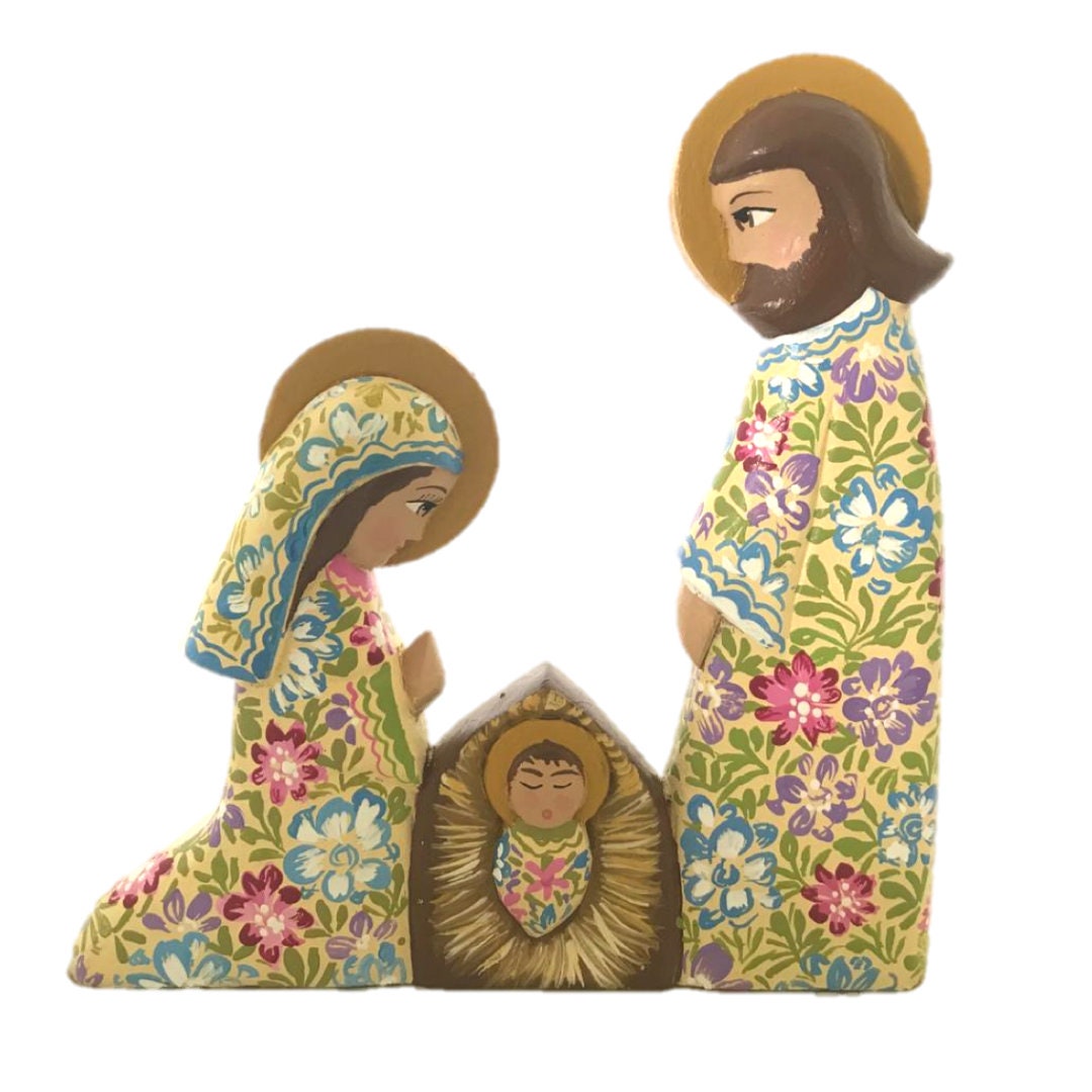 Nacimiento de madera Decoración del hogar Figuras | Etsy