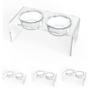 Modern Acrylic Elevated Pet Feeder