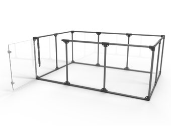 Lucidium Acrylic Dog Pen: Modern Indoor Enclosure (Large)