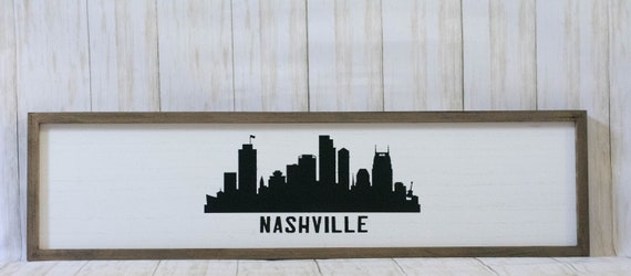 Nashville Sign Home Decor Gift Handmade Wood Etsy
