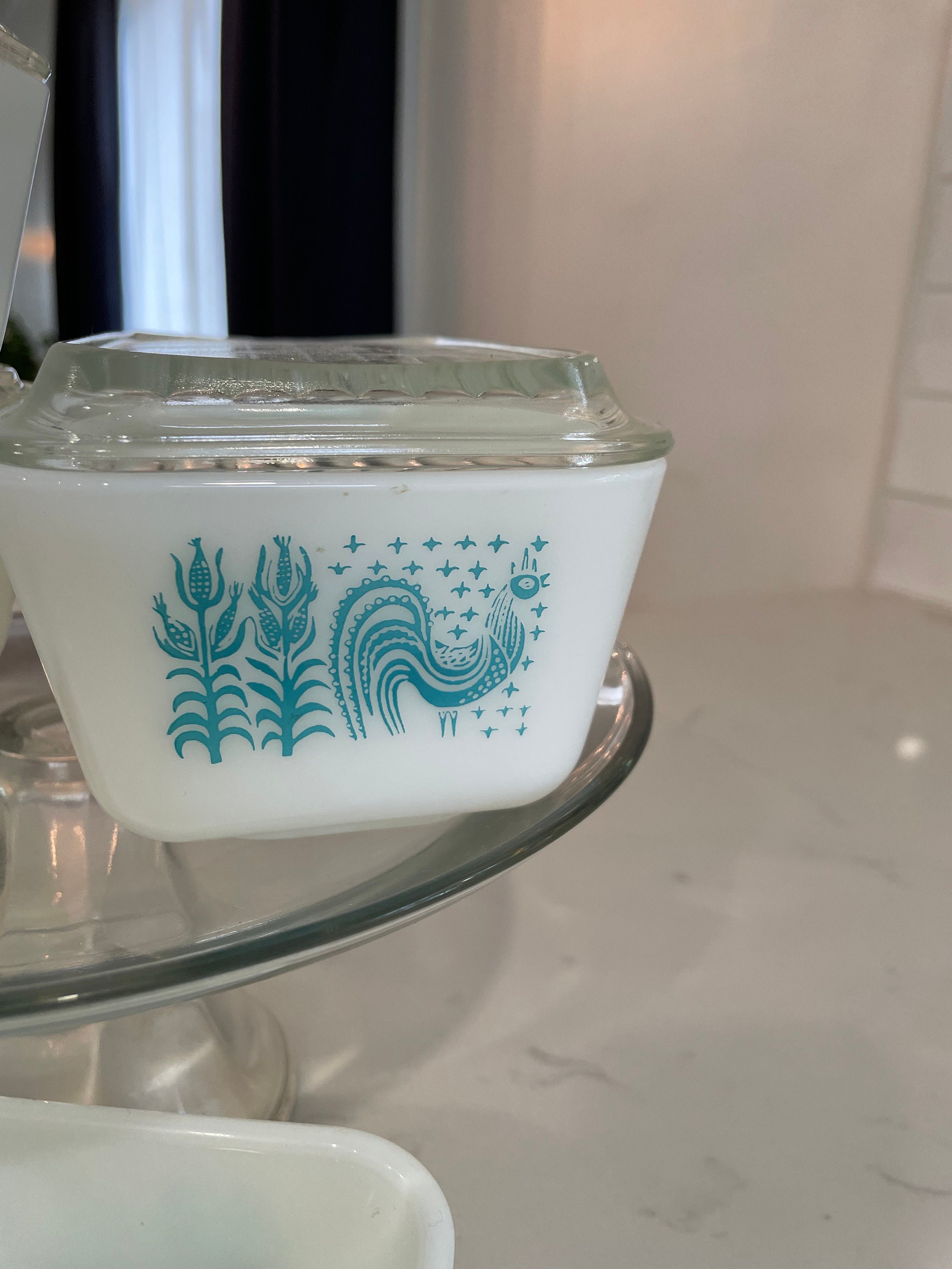 Set of 4 Vintage Pyrex Amish Butterprint Pattern Fridgies Set - Etsy