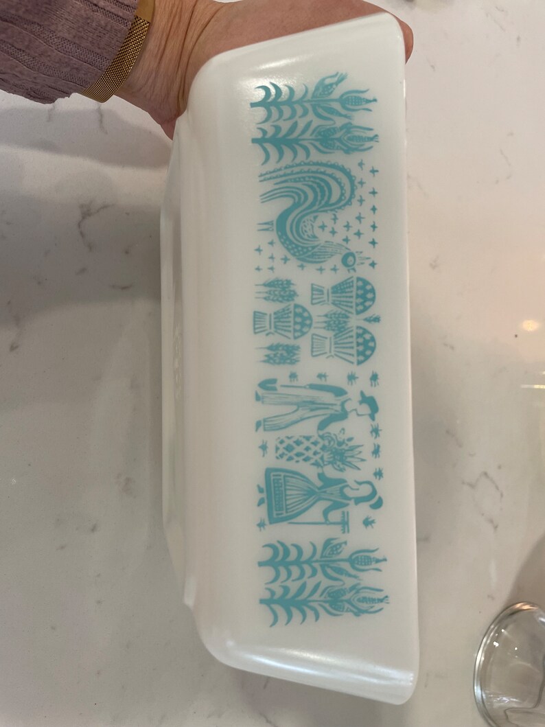Set of 4 Vintage Pyrex Amish Butterprint Pattern Fridgies Set - Etsy