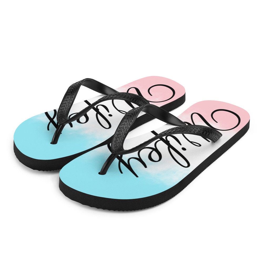 Wifey Flip-flops Honeymoon Sandals Vacation Shoes Wife - Etsy