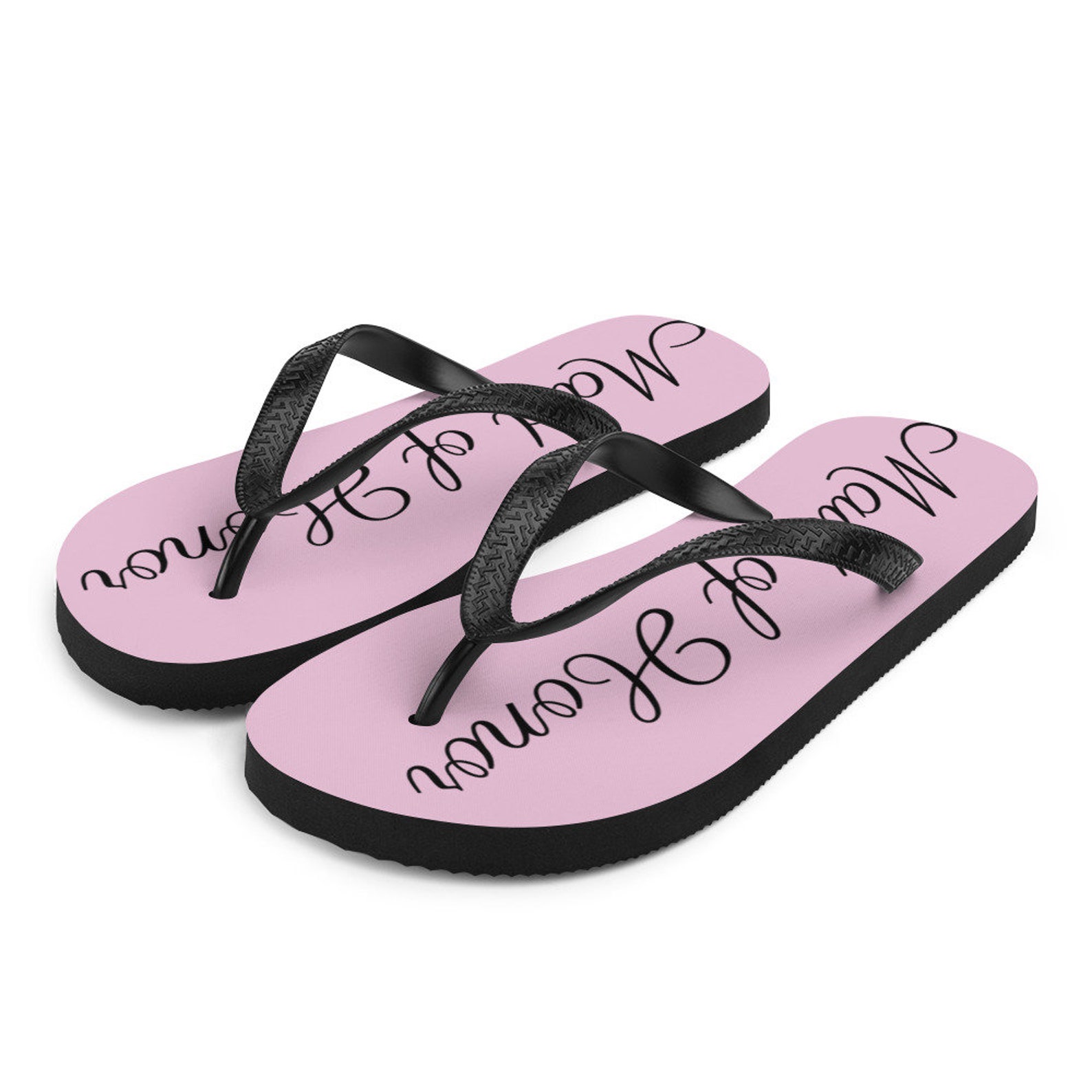 Maid of Honor Flip-flops Maid of Honor Sandals Wedding - Etsy