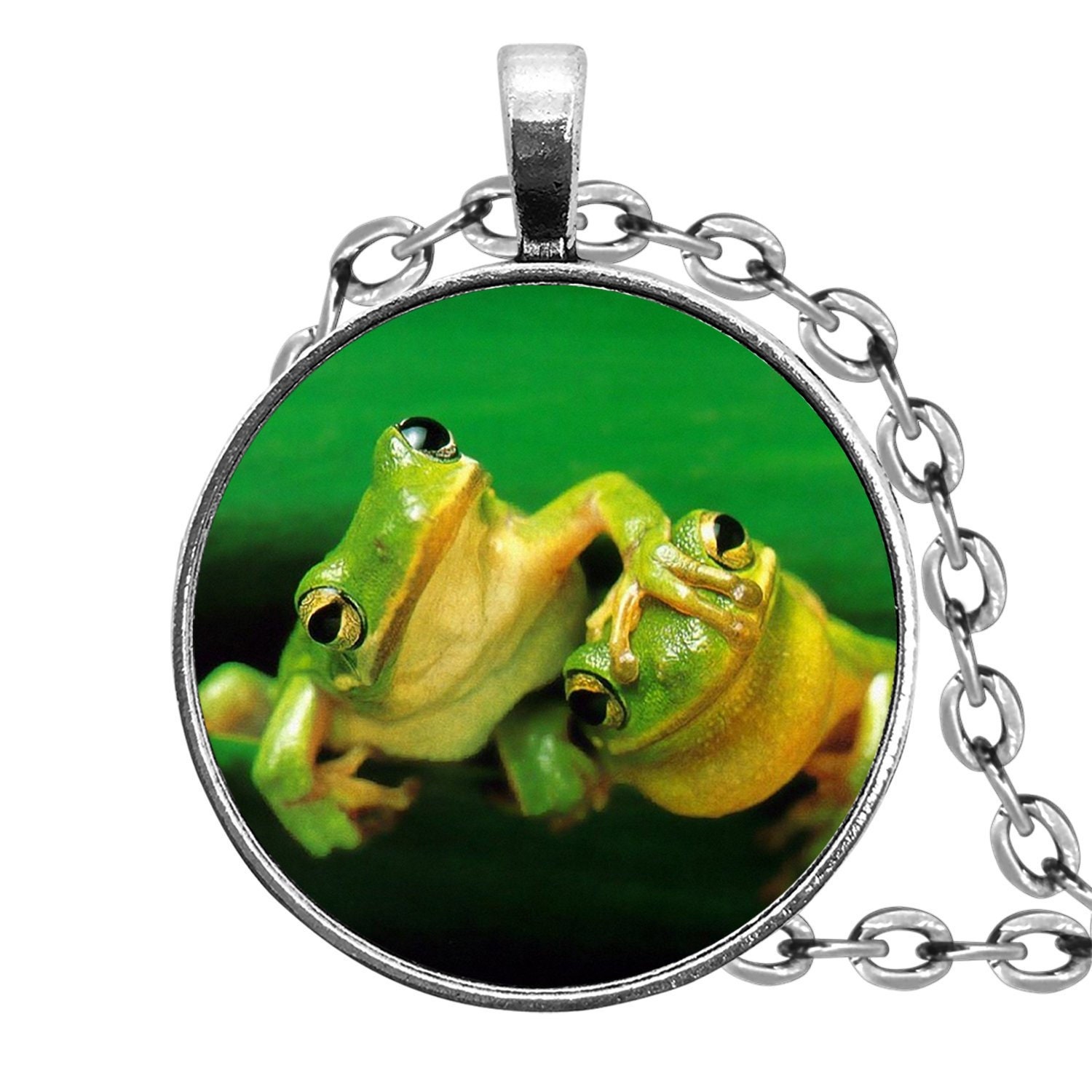 Pair of Frogs Green Tree Frogs Jewelry Sets Handmade Etsy