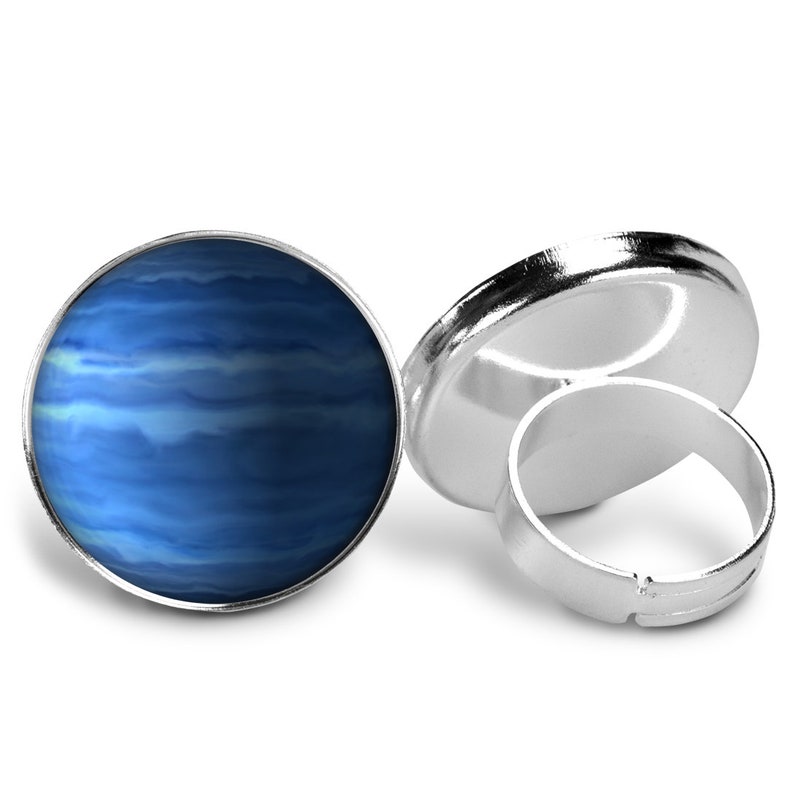 Aquarius Ruler Necklace KeyRing Stud Earrings Planet Uranus Jewelry KeyChain Finger Ring Drop Earrings Cufflinks Tie Clip