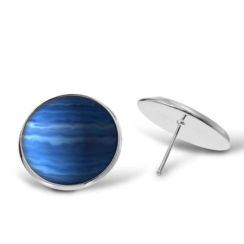 Aquarius Ruler Necklace KeyRing Stud Earrings Planet Uranus Jewelry KeyChain Finger Ring Drop Earrings Cufflinks Tie Clip