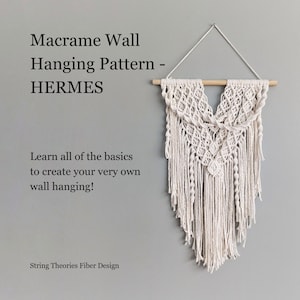 Macrame Wall Hanging Pattern, DIY Macrame, Learn Macrame, Beginner Macrame Pattern, Macrame tutorial, pdf macrame instructions