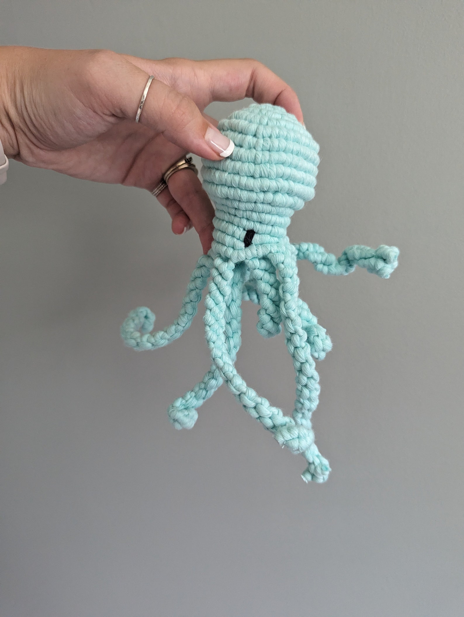 DIY Pattern Macrame 3D Sculpture Alien Squid Instructions, Macrame ...