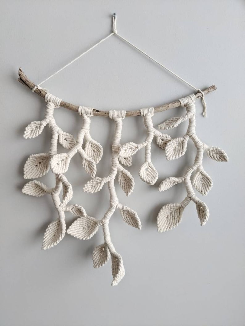 Macrame Wall Hanging // Vines and Leaves Tapestry // Macrame Etsy