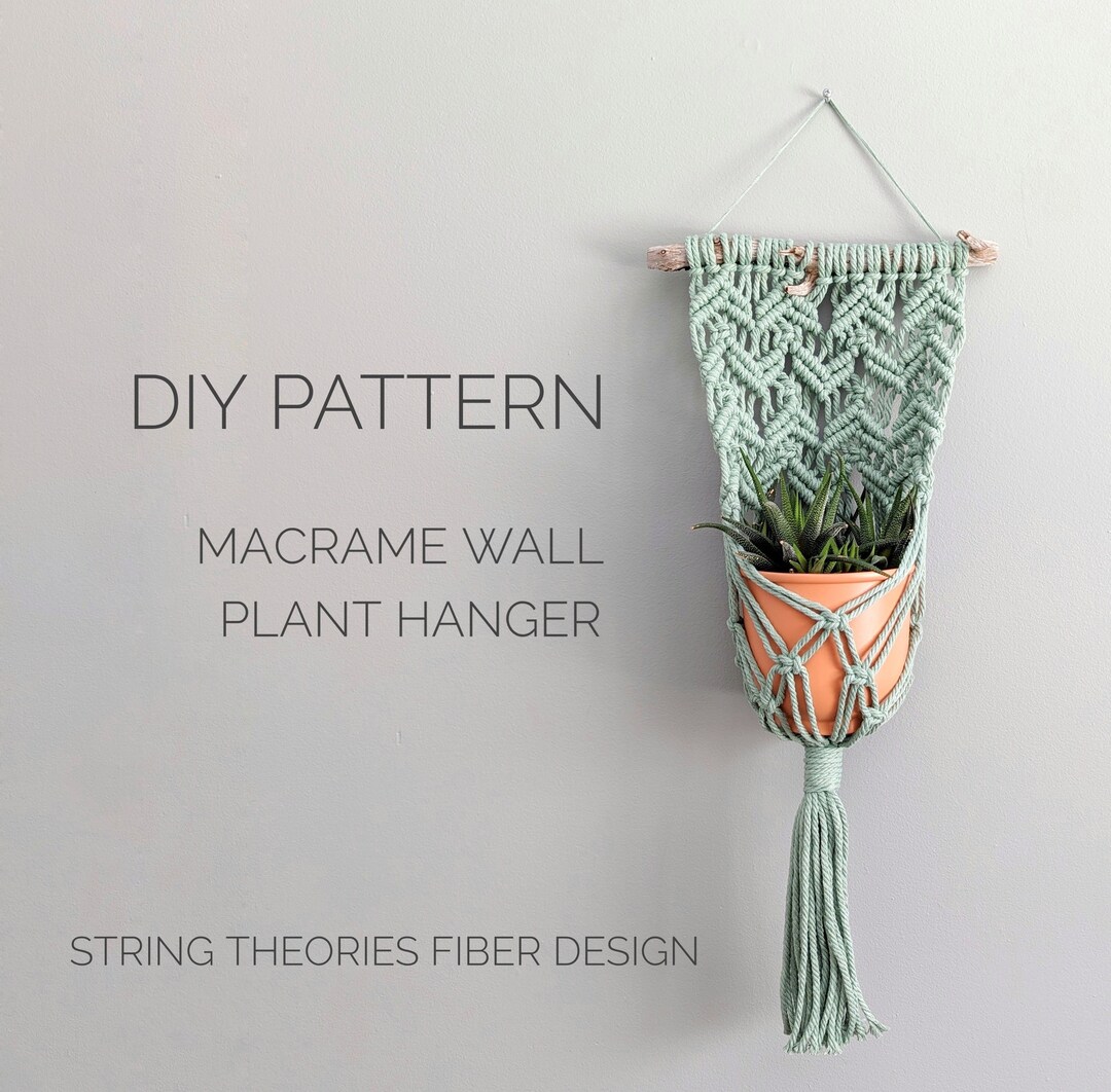 DIY Pattern Macrame Wall Plant Hanger Instructions, Macrame Tutorial ...