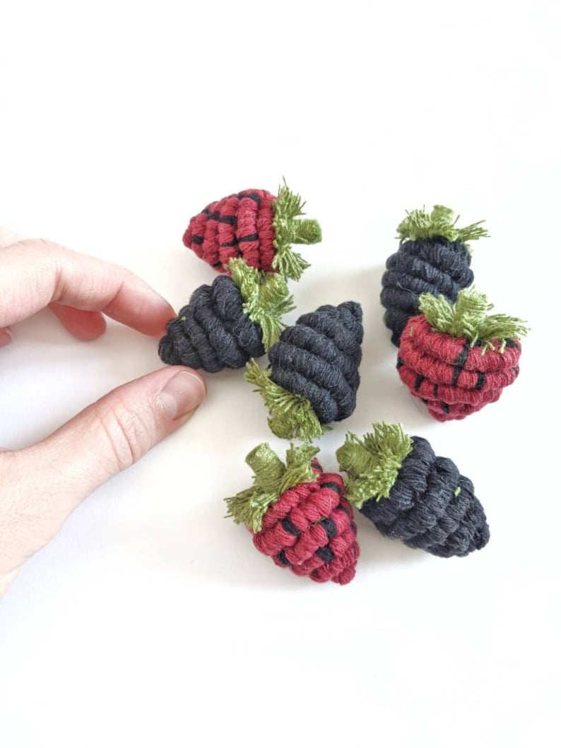 Macrame Acorns and Macrame Berries Mini Macrame Sculpture