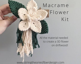 DIY Pattern Macrame 3D Sculpture Flower Instructions, Macrame Tutorial PDF, Learn Macrame Flower Design, How to Macrame, Macrame Knot Guide
