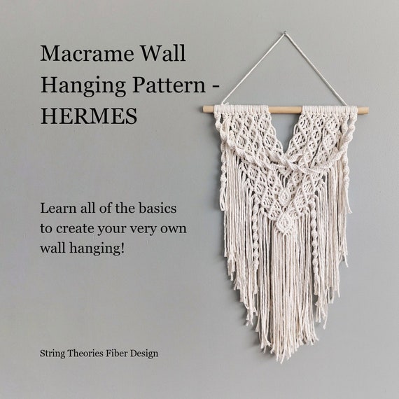 Macrame Wall Hanging Pattern, DIY Macrame, Learn Macrame, Beginner Macrame Pattern, Macrame tutorial, pdf macrame instructions