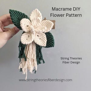 DIY Pattern Macrame 3D Sculpture Flower Instructions, Macrame Tutorial PDF, Learn Macrame Flower Design, How to Macrame, Macrame Knot Guide