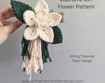 DIY Pattern Macrame 3D Sculpture Flower Instructions, Macrame Tutorial PDF, Learn Macrame Flower Design, How to Macrame, Macrame Knot Guide