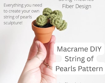 Istruzioni per la scultura 3D in macramè fai da te con filo di perle, tutorial in PDF per macramè, impara a fare il macramè, guida ai nodi per macramè