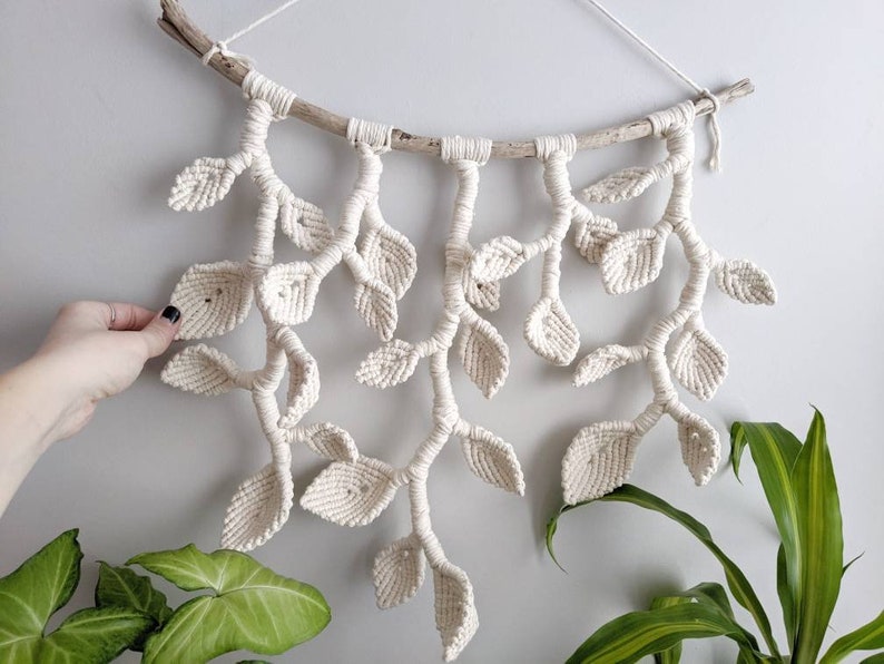Macrame Wall Hanging // Vines and Leaves Tapestry // Macrame Etsy