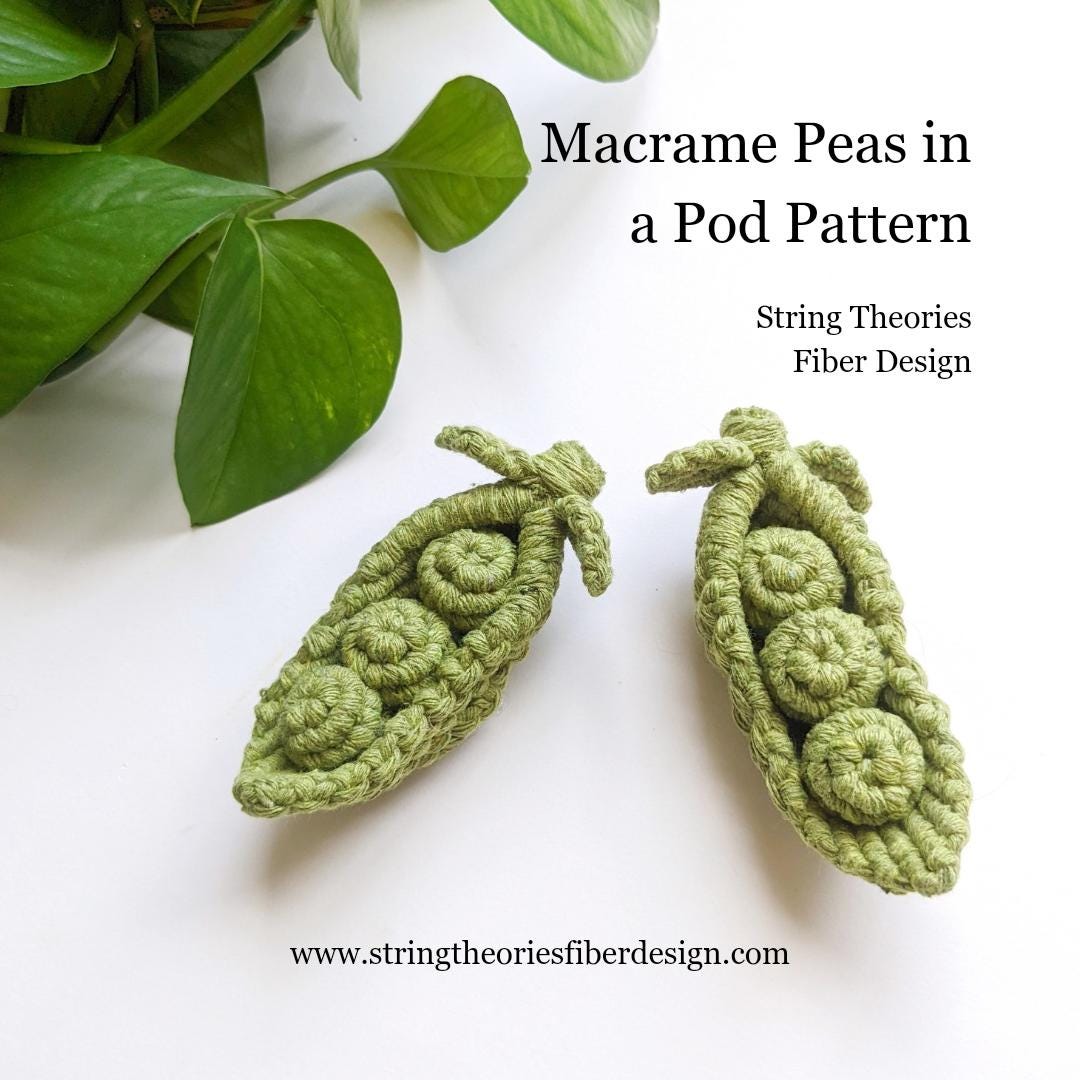 DIY Pattern Macrame 3D Peas in a Pod Instructions, Macrame Tutorial PDF ...