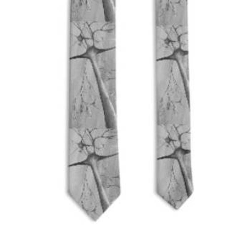 Black and Gray Neuron Wearable Art Tie