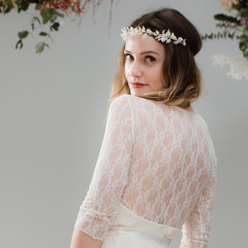 Bridal body "Bella" with fine floral tip