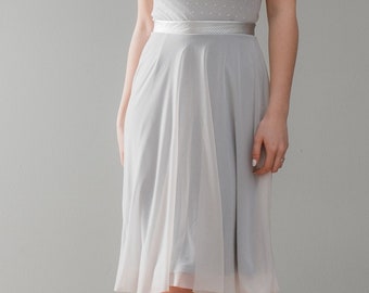 Short bridal skirt "Nebel" with chiffon